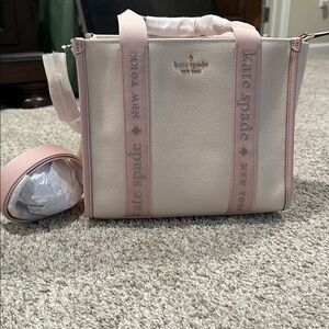 Kate Spade Cream and Pink small Tote